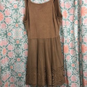 Tan suede dress